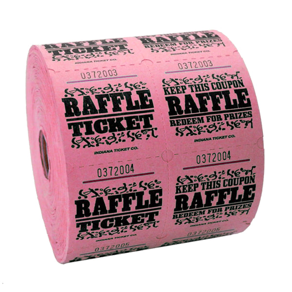Pink roll of 1000 Raffle Tickets 