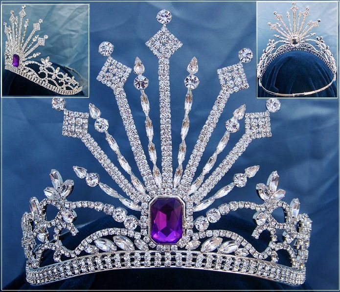 Russia Palace Imperial Rhinestone controured Silver crown, CrownDesigners