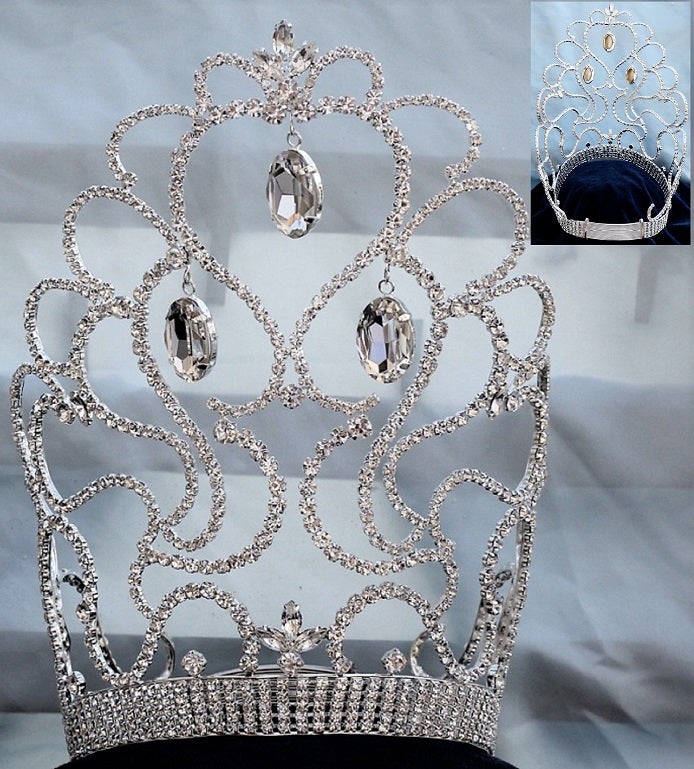 Beauty Pageant Queen Rhinestone Chrysalis Pageant Crown Tiara Crowndesigners 3897