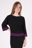Two Tone Dolman | Black/Aubergine