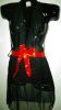Black Lingerie with Red Ribbon Tie