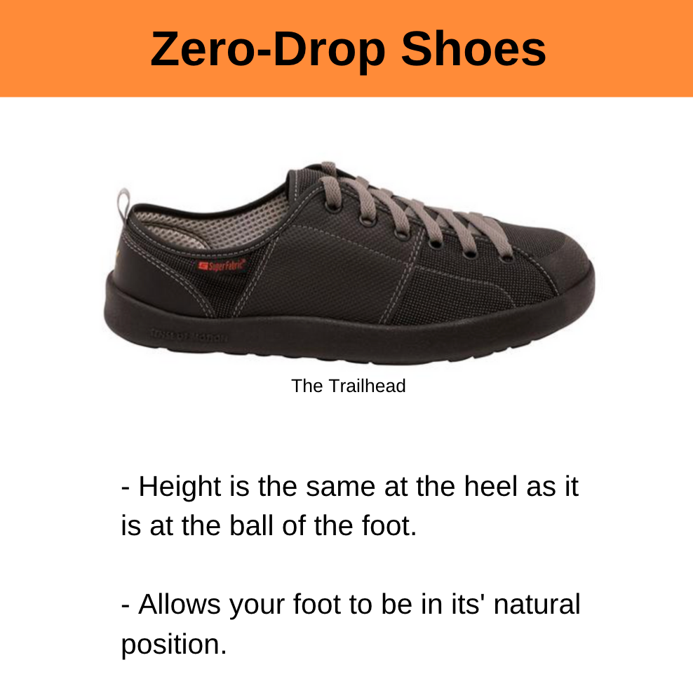 low heel to toe drop shoes