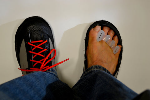 Wear your Correct Toe toe spacers with your SOM shoes.