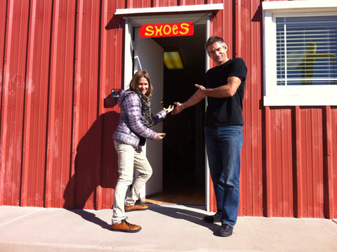 SOM Footwear owners Nathalie and Olie welcome you to the factory in Montrose, Colorado, USA.