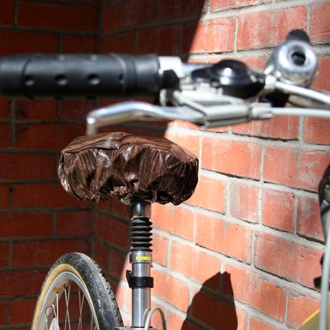 DIY waterproof bike saddle seat cover.
