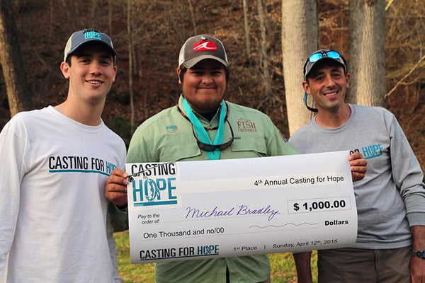 Casting For Hope fly fishing competition winner Michael Bradley