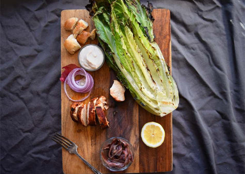 Cedar Planked Chicken Caesar Salad Recipe