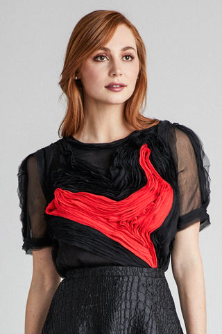 kate stoltz abstract heart blouse