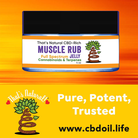 That's Natural CBD Muscle Rub Jelly - Topical CBD Products from Thats Natural - Experience the Entourage Effects with premium and trusted CBD and CBDA products at www.cbdoil.life and cbdoil.life
