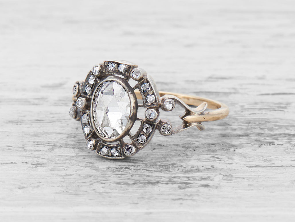 antique-georgian-rose-cut-diamond-engagement-ring