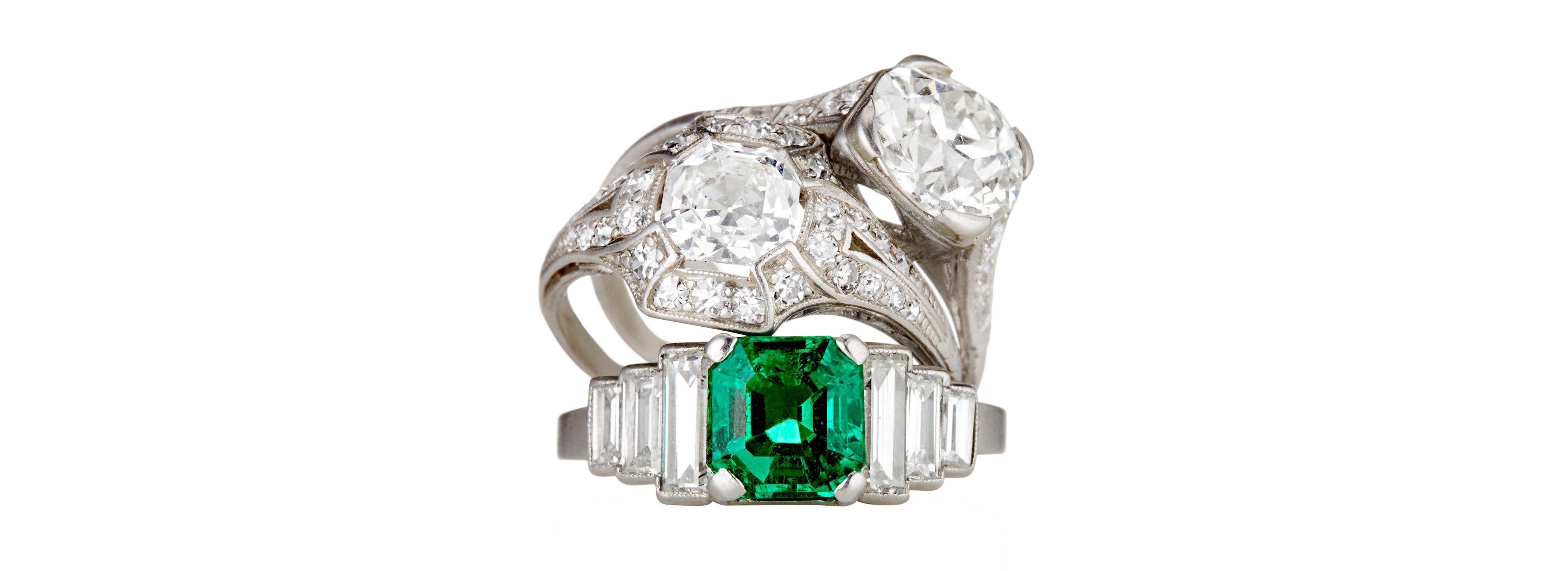 shop art deco engagement rings