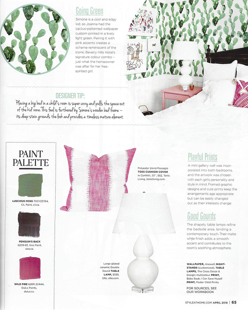 Passagio Blush Pillow Style at Home April 2018 Issue