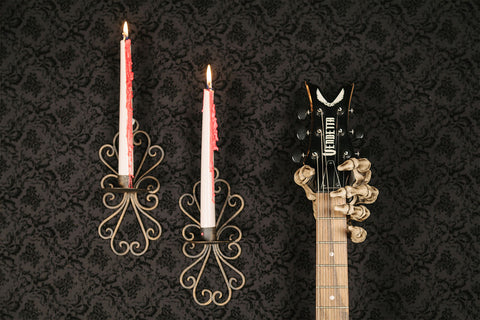 skeleton hand guitar hanger