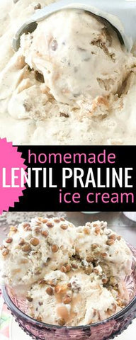 lentil praline ice cream