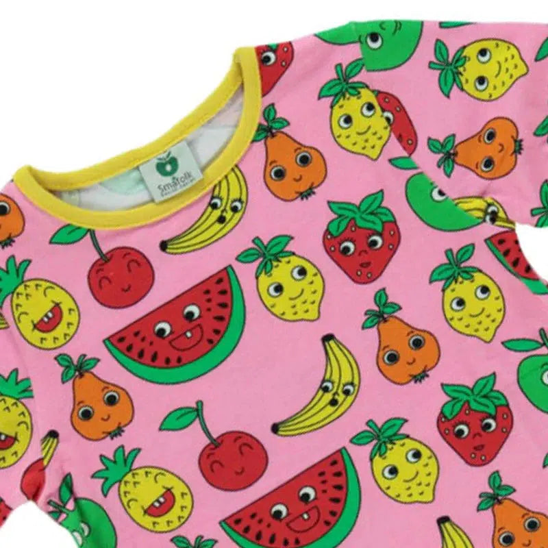 Småfolk - Fruit Short Sleeved Top (Sea Pink)