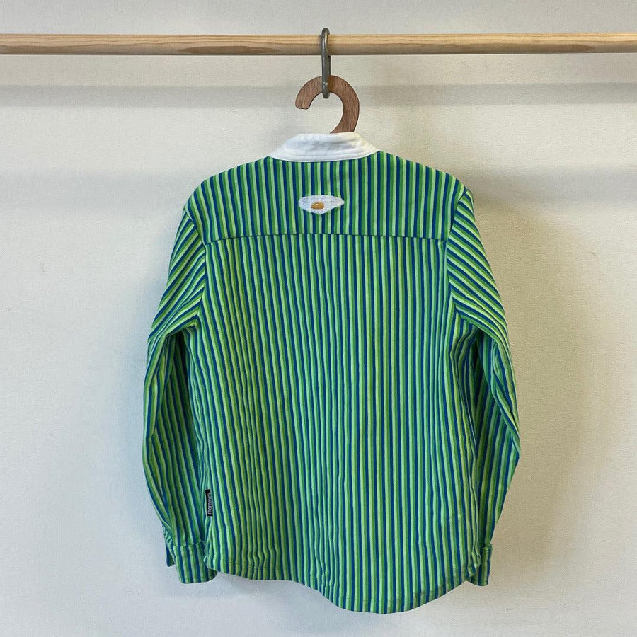 manitoulinsturtlecreek Limited - Moromini Green Blue Striped Shirt - Size 116/122 (6 - 7 Years)