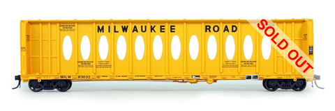 exactrail.com ho scale milwaukee road thrall centerbeam flat car 81105