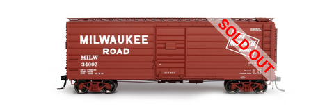 exactrail.com ho scale milwaukee road 40' ribside boxcar 90003