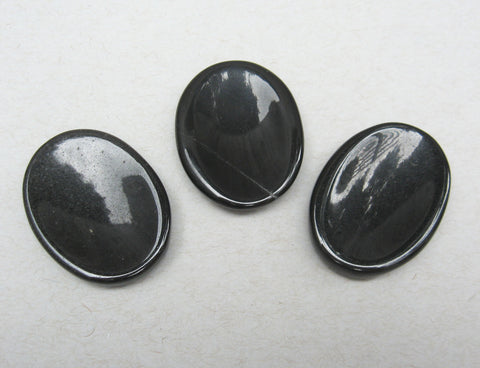 Black agate worry stones