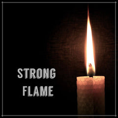Strong candle flame