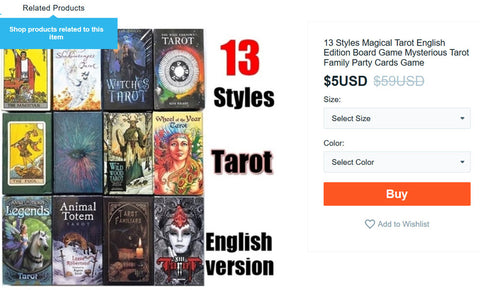 Fake Tarot on Wish