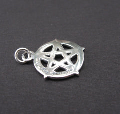 A sterling silver pentagram