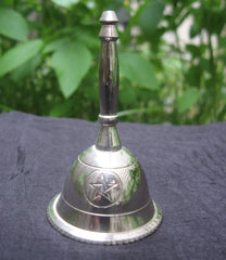 Silver bell with pentagram