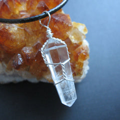 Wire-wrapped Clear Quartz
