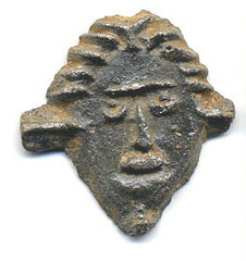 Medieval pewter head