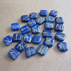Flat Lapis Lazuli runes