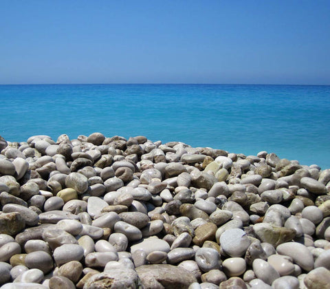 Smooth stones at the beach