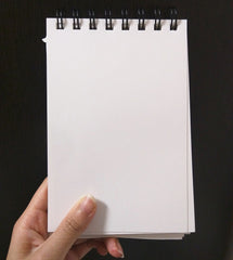 Blank spiral notepad