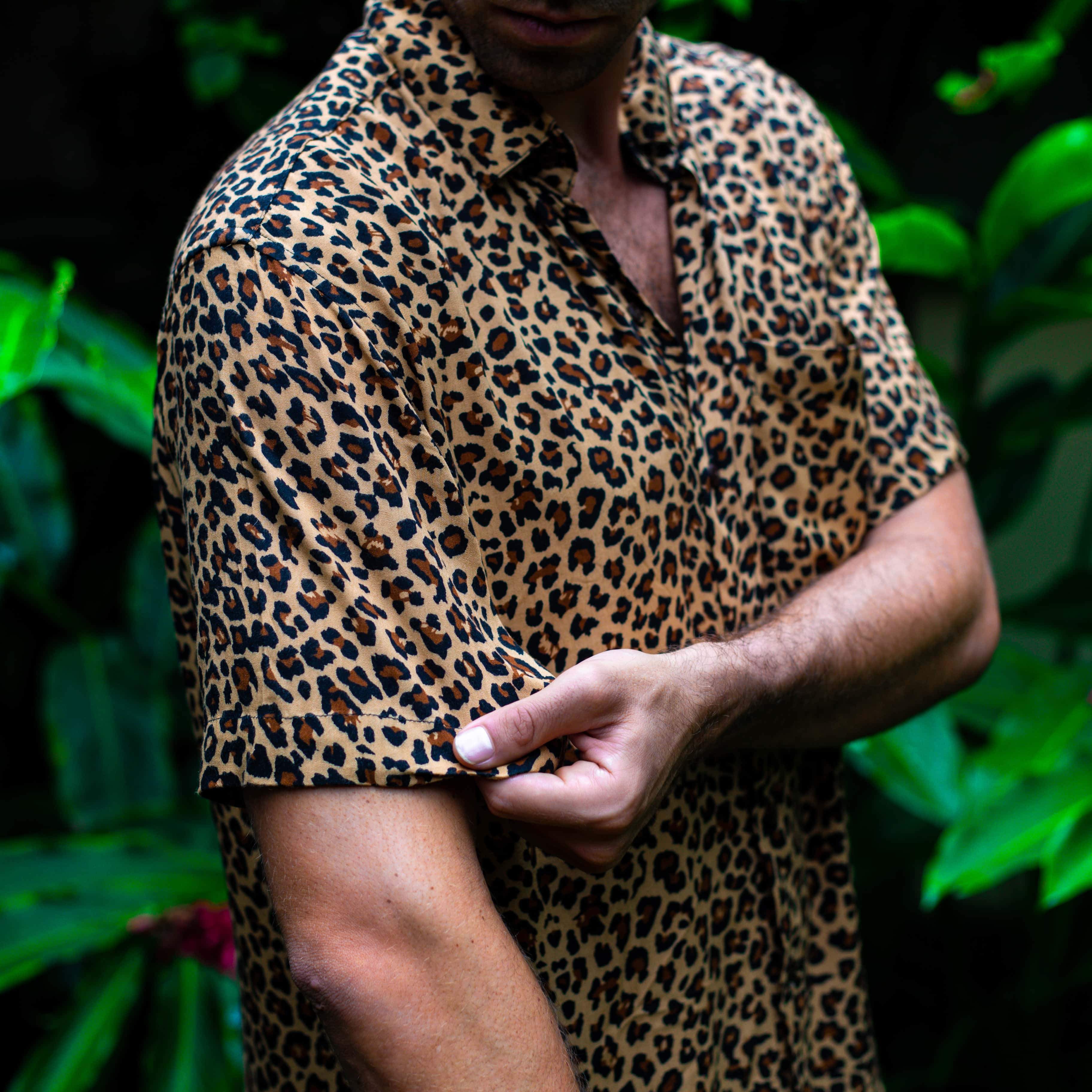 atoom Rot molen Leopard Print Hawaiian Shirt | The Purradise by Kenny Flowers