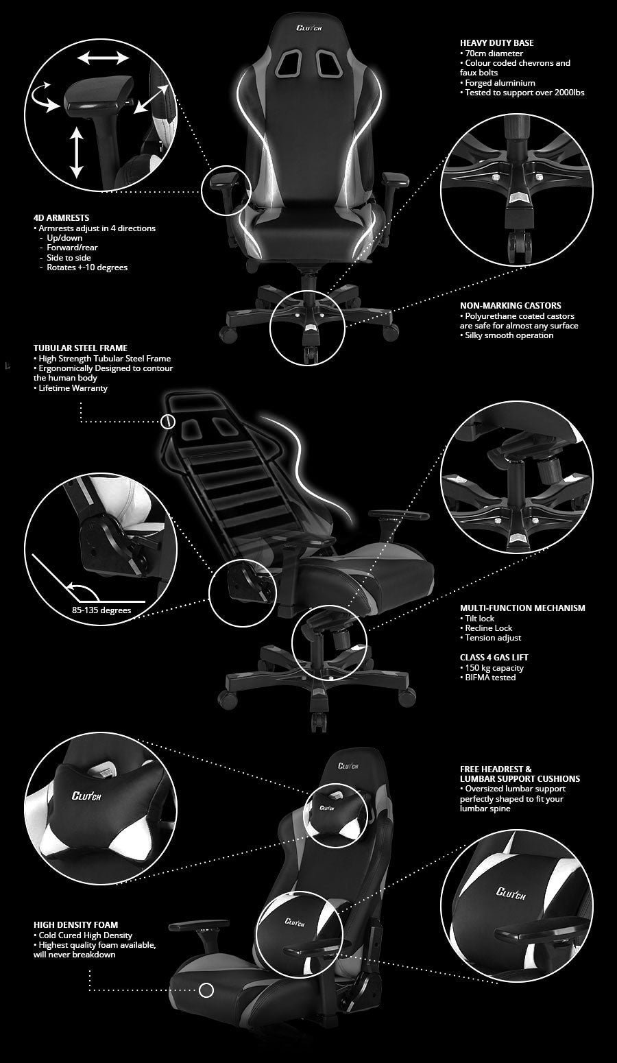 Clutch Throttle Series Echo Gaming Chair