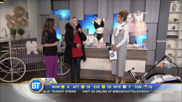Bridge the Bump Coat Extensions Featured on Breakfast Television