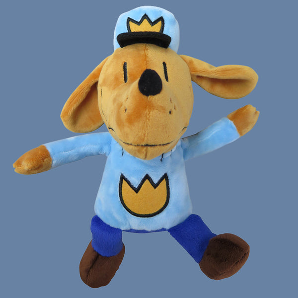 dog man bark knight plush