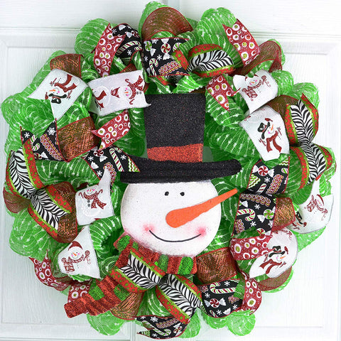Snowman Holiday Home Decor Christmas Wreath