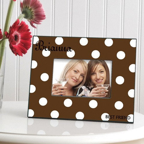 Polka Dot Frame - Brown