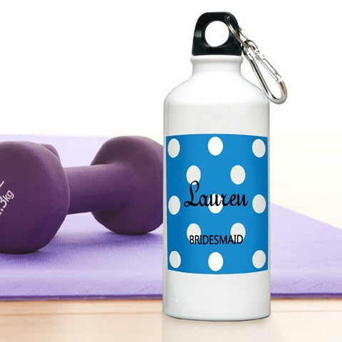 Polka Dots Water Bottle - Sapphire