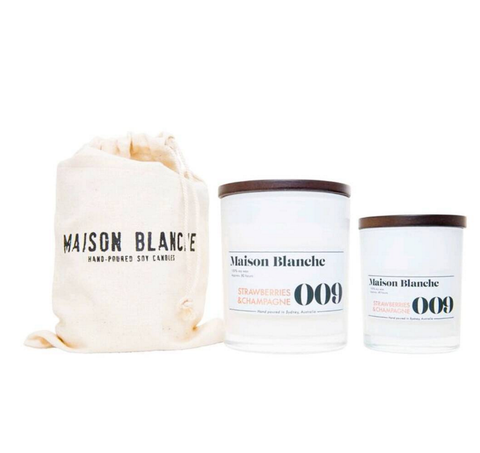 Scented soy candles by Maison Blanche at The Corner Booth