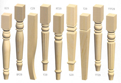 Cardinal Table Legs Examples