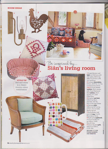 Red Star Little Cushion in Country Homes & Interiors