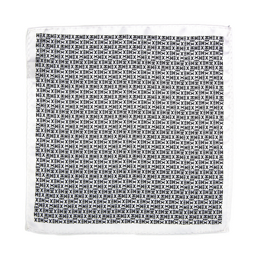 HEX TIE Pocket Square - WHITE