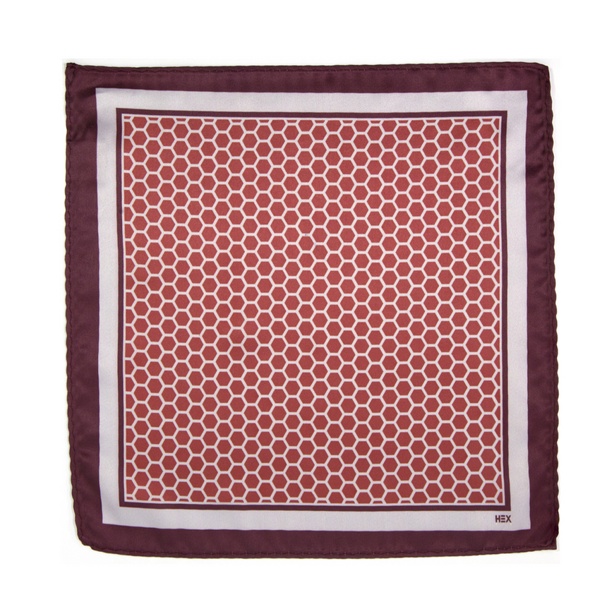 ROSSO HEXAGONO Pocket Square