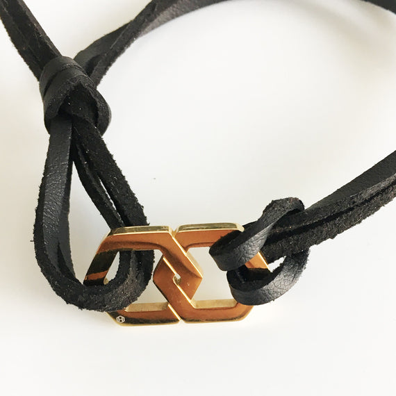 BOND GOLD BRACELET - HEX TIE