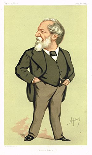 Vanity Fair Characiture - "MODERN POETRY" - SPY - Large Chromolithograph - 1875