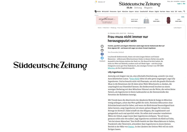 Lilly Ingenhoven in "Süddeutsche Zeitung"