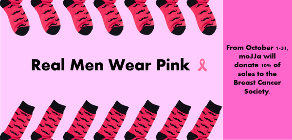 Real Men Wear Pink | Funky Pink Moustache Socks