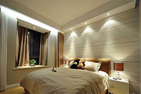 Bedroom Lighting with Recessed Downlights