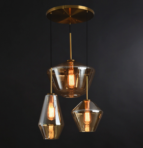 ARCLINEA Glass Pendant Light in Metallic